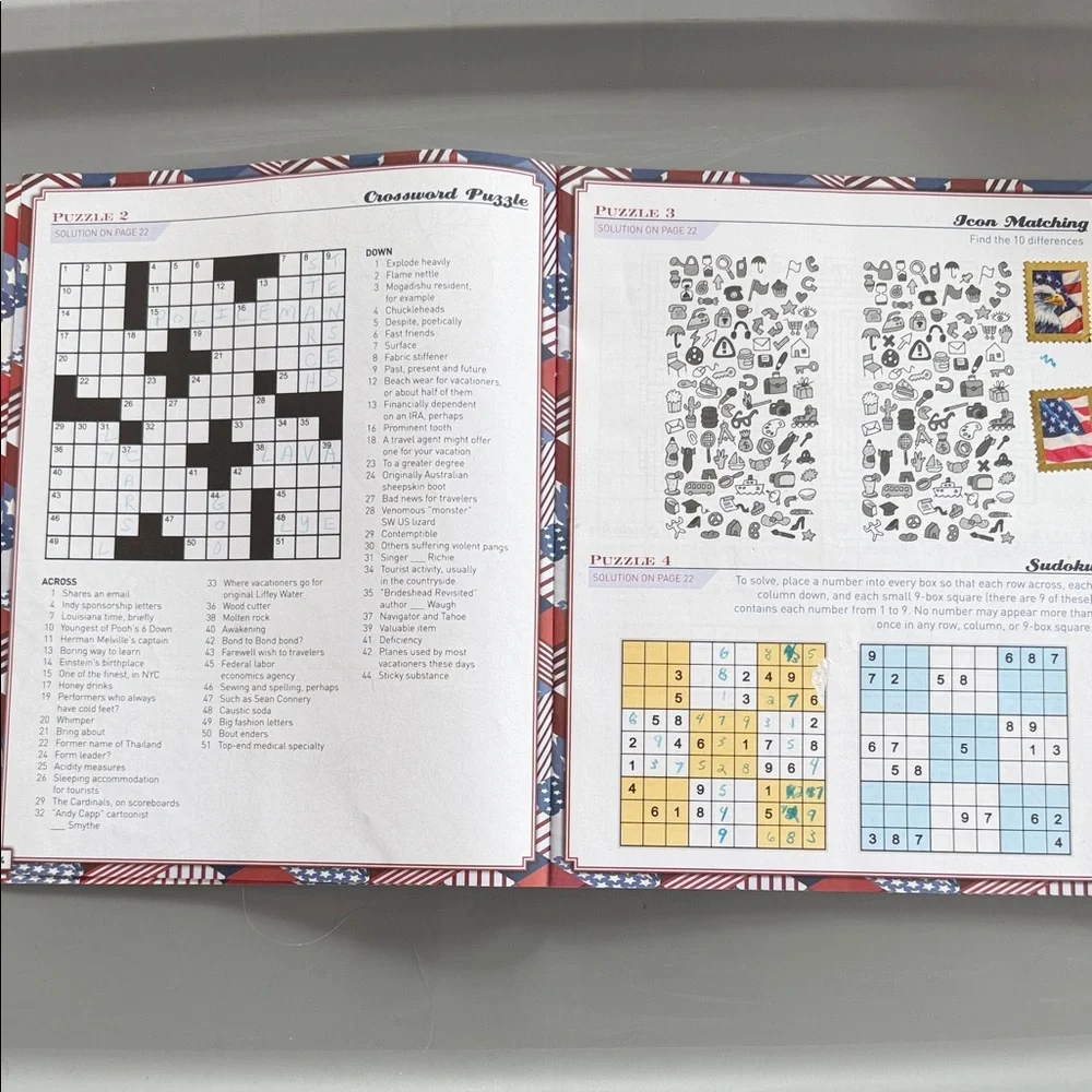 Good Time Crosswords Puzzle Book Set - Blue, Cream, Purple - Picture 14 of 16
